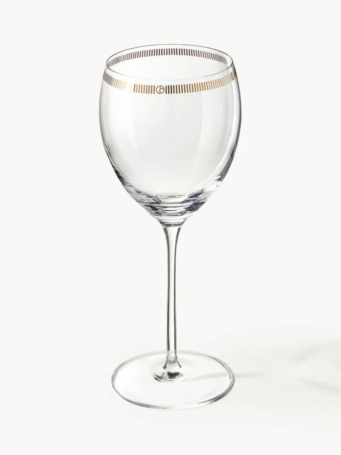 Copas de vino de cristal con decoración dorada Dvorak, 6 uds.