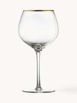 Copas de vino sopladas con relieve en forma esférica Palermo, 4 uds.