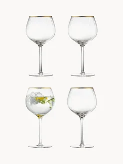 Copas de vino sopladas con relieve en forma esférica Palermo, 4 uds.