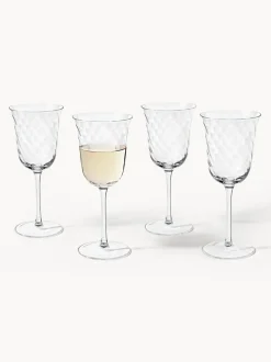 Copas de vino sopladas Swirl, 4 uds.