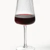 Copas de vino tinto artesanales con relieves Cami, 4 uds.