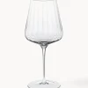 Copas de vino tinto de cristal con relieves Bernadotte, 6 uds.