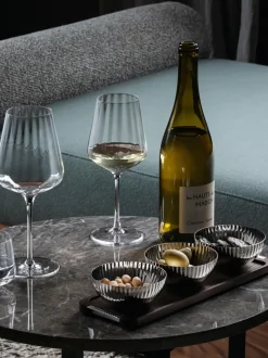 Copas de vino tinto de cristal con relieves Bernadotte, 6 uds.