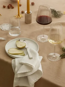 Copas de vino tinto de cristal con relieves Bernadotte, 6 uds.