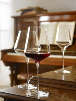 Copas de vino tinto de cristal Quatrophil, 6 uds.
