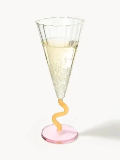 Copas flauta de champán artesanal Curve, 2 uds.