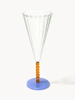 Copas flauta de champán artesanal Perle, 2 uds.