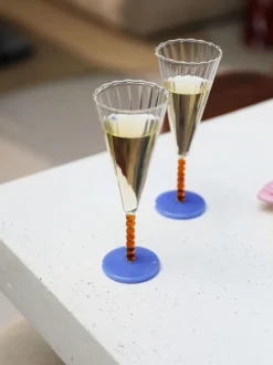 Copas flauta de champán artesanal Perle, 2 uds.