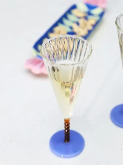 Copas flauta de champán artesanal Perle, 2 uds.