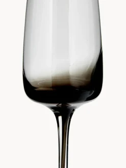 Copas flauta de champán con degradado sopladas Smoke, 4 uds.