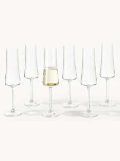 Copas flauta de champán de cristal Gwenda, 6 uds.