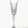 Copas flauta de champán de cristal con relieve Timeless, 6 uds.