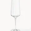 Copas flauta de champán de cristal con relieves Bernadotte, 6 uds.