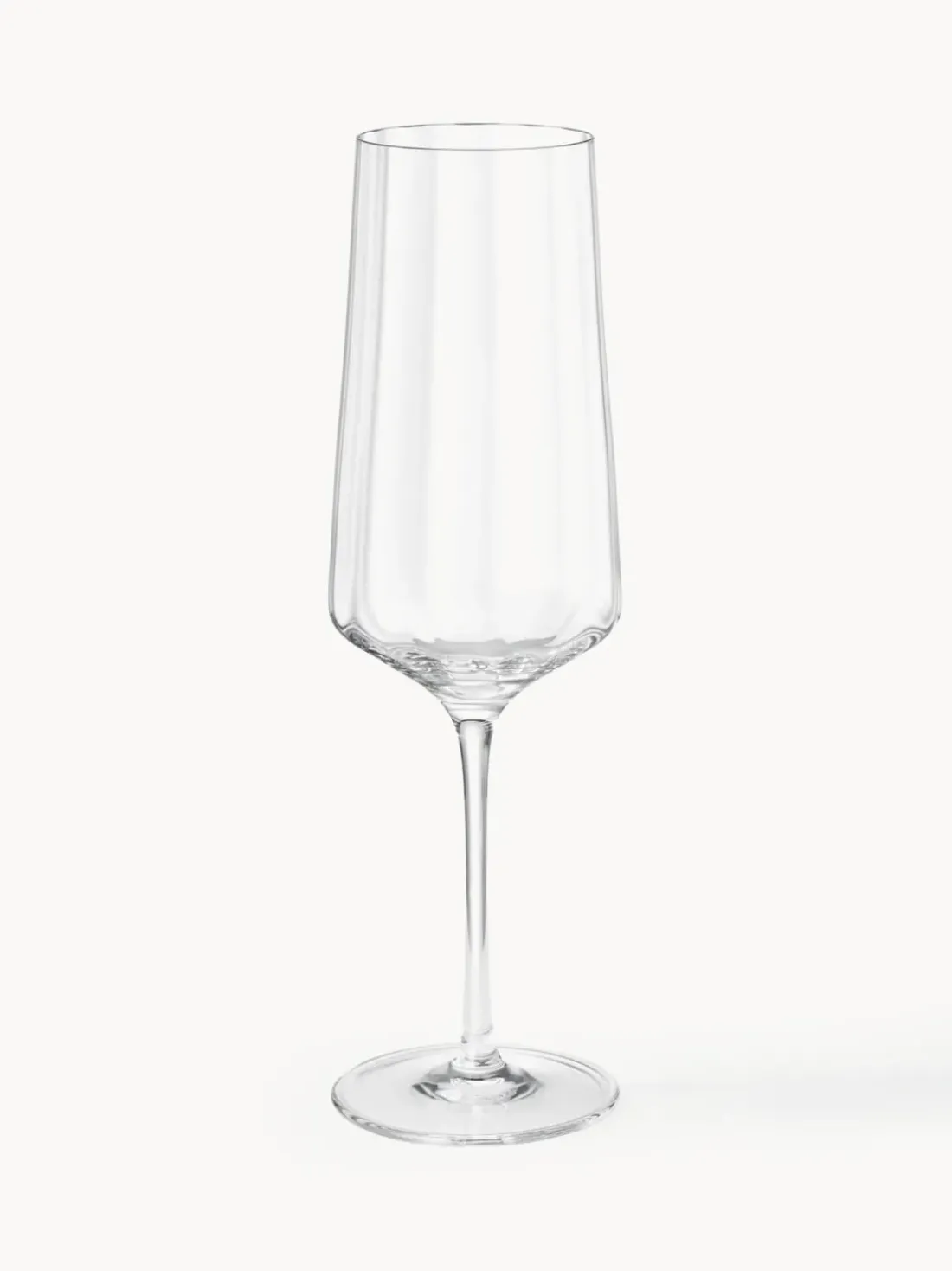 Copas flauta de champán de cristal con relieves Bernadotte, 6 uds.