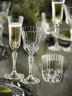 Copas flauta de champán de cristal con relieve Adagio, 6 uds.
