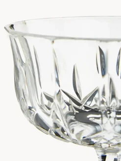 Copas pompadour de champán de cristal con relive Opera, 6 uds.