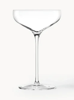 Copas pompadour de champán de cristal Swing, 6 uds.