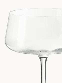 Copas pompadour de champán de cristal Gwenda, 6 uds.