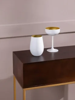 Copas pompadour de champán de cristal Elements, 6 uds.