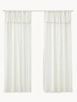 Cortinas de lino semitransparentes con dobladillo Eleonara, 2 uds.