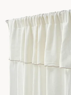 Cortinas de lino semitransparentes con dobladillo Eleonara, 2 uds.