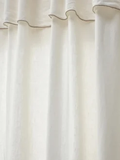 Cortinas de lino semitransparentes con dobladillo Eleonara, 2 uds.