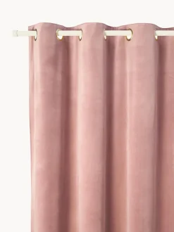 Cortinas de terciopelo oscuras con ojales Rush, 2 uds.