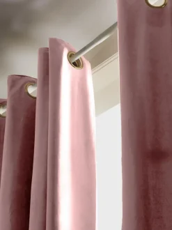 Cortinas de terciopelo oscuras con ojales Rush, 2 uds.