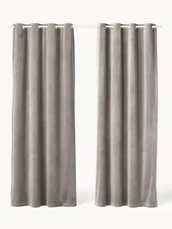 Cortinas de terciopelo oscuras con ojales Rush, 2 uds.