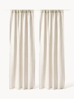 Cortina semitransparente con dobladillo Harmony, 2 uds.