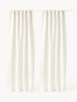 Cortina semitransparente con dobladillo Harmony, 2 uds.
