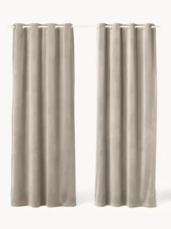 Cortinas oscurecedoras de terciopelo con ojales Rush, 2 uds.