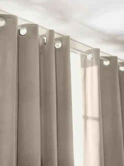 Cortinas oscurecedoras de terciopelo con ojales Rush, 2 uds.