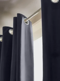 Cortinas oscurecedoras de terciopelo con ojales Rush, 2 uds.