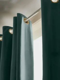 Cortinas oscurecedoras de terciopelo con ojales Rush, 2 uds.