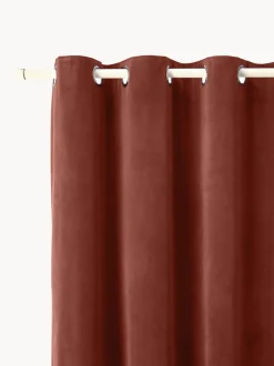 Cortinas oscurecedoras de terciopelo con ojales Rush, 2 uds.