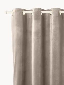 Cortinas oscurecedoras de terciopelo con ojales Rush, 2 uds.