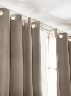 Cortinas oscurecedoras de terciopelo con ojales Rush, 2 uds.