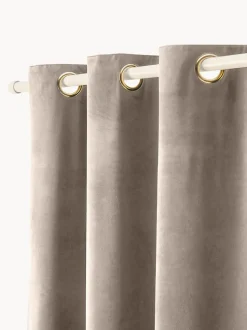 Cortinas oscurecedoras de terciopelo con ojales Rush, 2 uds.