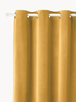 Cortinas oscurecedoras de terciopelo con ojales Rush, 2 uds.