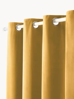Cortinas oscurecedoras de terciopelo con ojales Rush, 2 uds.