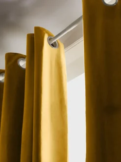Cortinas oscurecedoras de terciopelo con ojales Rush, 2 uds.