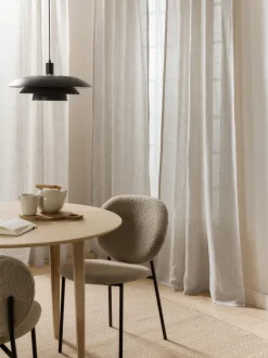 Cortinas semitransparente con cinta de lazo Birch, 2 uds.