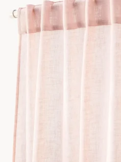 Cortinas semitransparente con cinta de lazo Gardine Ibiza, 2 uds.