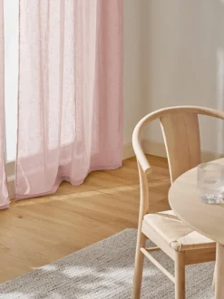 Cortinas semitransparente con cinta de lazo Gardine Ibiza, 2 uds.