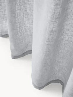 Cortinas semitransparente con cinta de lazo Gardine Ibiza, 2 uds.