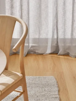 Cortinas semitransparente con cinta de lazo Gardine Ibiza, 2 uds.