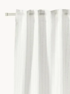 Cortinas semitransparente con cinta de lazo Birch, 2 uds.