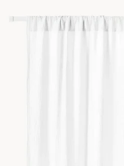 Cortinas semitransparente de muselina con dobladillo Malvina, 2 uds.