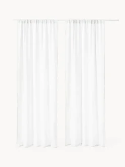 Cortinas semitransparente de muselina con dobladillo Malvina, 2 uds.